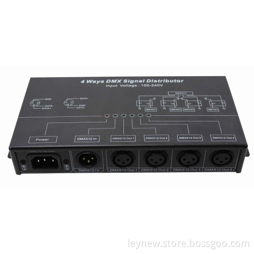 4 Channels DMX Signal Distributor